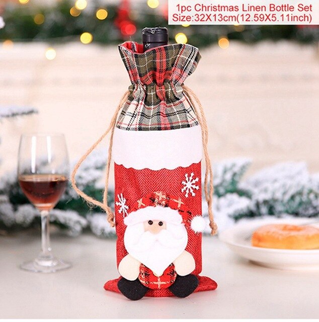 Kerst Wijnfles Houder - 'Beautiful Christmas Decorations'