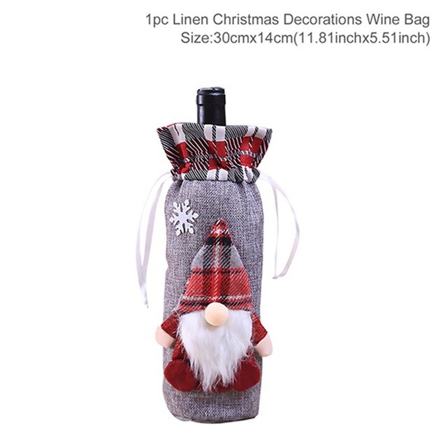 Kerst Wijnfles Houder - 'Beautiful Christmas Decorations'