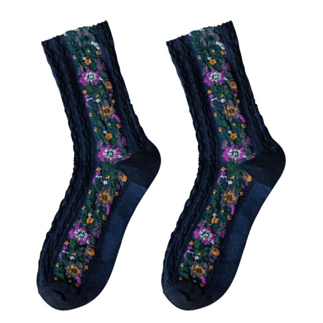 Vintage Bloemen Sokken 'Belle Designs'