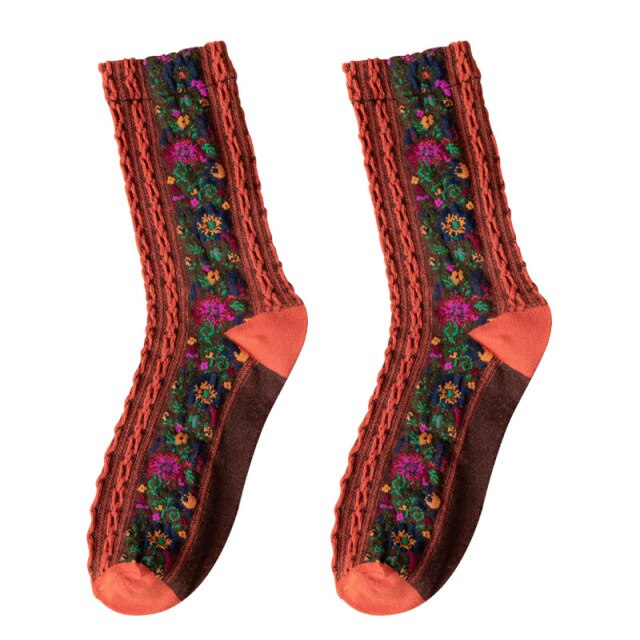 Vintage Bloemen Sokken 'Belle Designs'