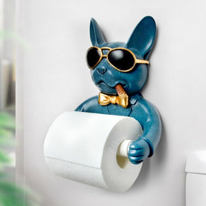 Designer Franse Buldog WC Rol Houder