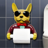 Designer Franse Buldog WC Rol Houder
