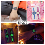 Glow-in-the-Dark Horloge Tattoo (2 Stuks)