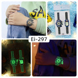 Glow-in-the-Dark Horloge Tattoo (2 Stuks)