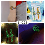 Glow-in-the-Dark Horloge Tattoo (2 Stuks)