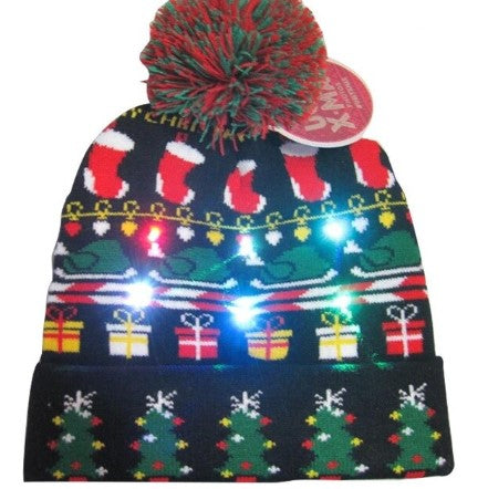 Kerstmuts met LED-lichtjes