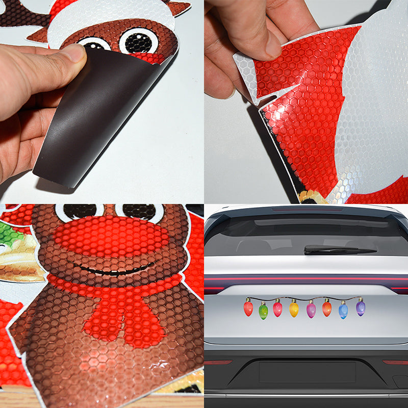 Vrolijke Reflecterende Kerst Stickers
