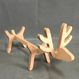 ROBUUSTE HOUTEN WIJNFLESHOUDER "ANIMALS"