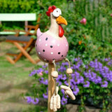 Vrolijke Keramische Kip - Eyecatcher voor in de tuin