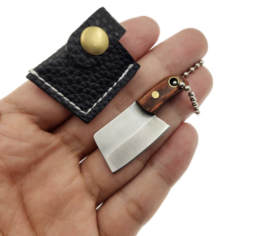 Sleutelhanger Mini Mes & Hoesje