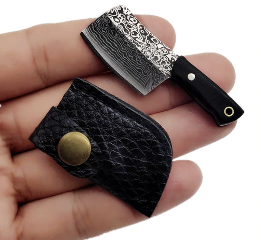 Sleutelhanger Mini Mes & Hoesje