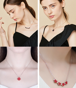 Tweezijdige Hartjes Ketting