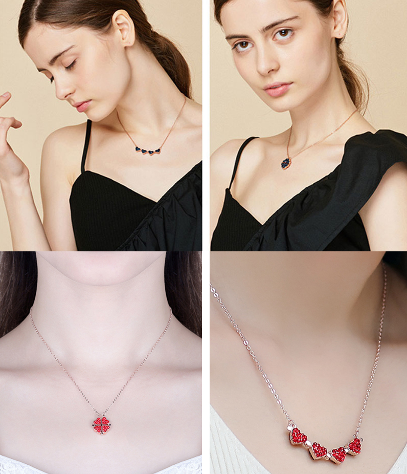 Tweezijdige Hartjes Ketting