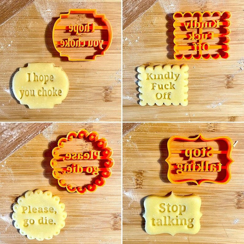 Hilarische Koekjes Vormen (Set van 4 Stuks!)