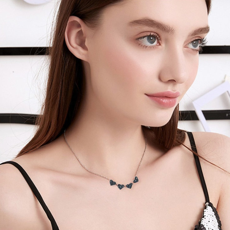 Tweezijdige Hartjes Ketting
