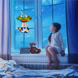 Glas in Lood Ufo met Koe