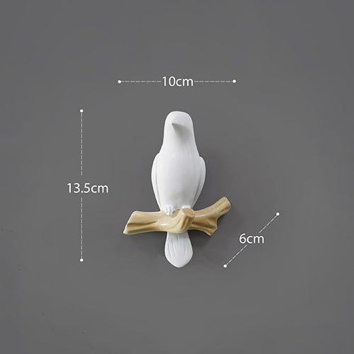 Wanddecoratie Vogel (Kapstok)Haakjes