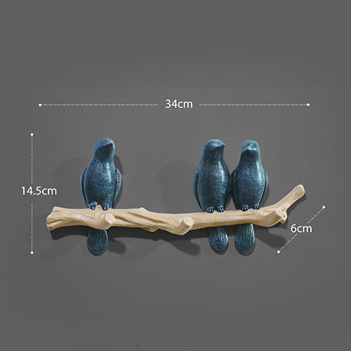 Wanddecoratie Vogel (Kapstok)Haakjes