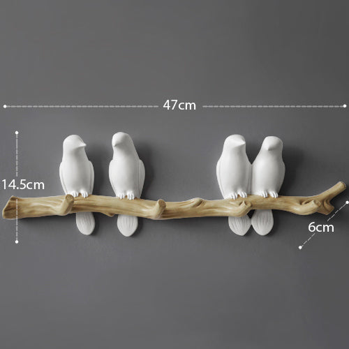 Wanddecoratie Vogel (Kapstok)Haakjes