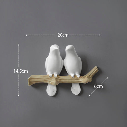 Wanddecoratie Vogel (Kapstok)Haakjes