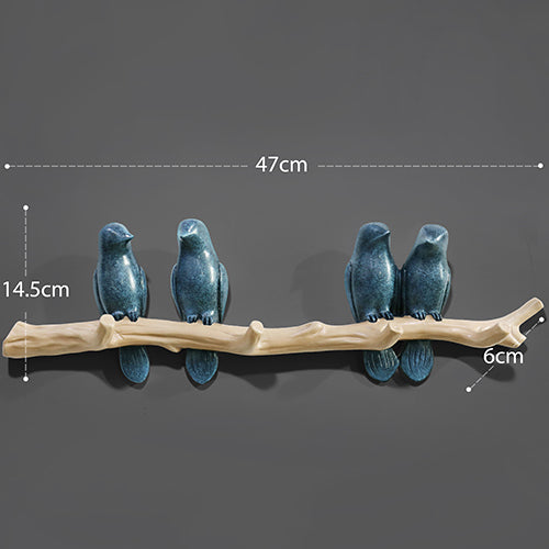Wanddecoratie Vogel (Kapstok)Haakjes