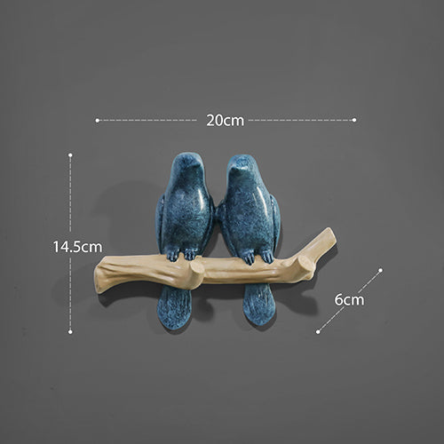 Wanddecoratie Vogel (Kapstok)Haakjes