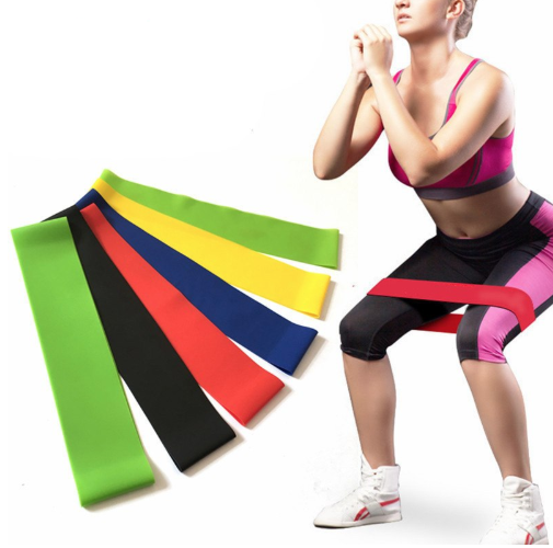 YOGA PILATES EN FITNESS STRETCHBANDEN SET (5 Stuks met 5 niveau's)