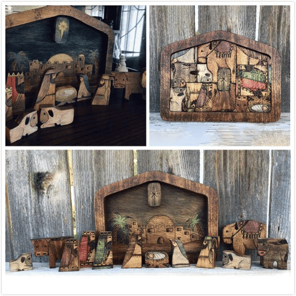 Houten Kerststal Puzzel