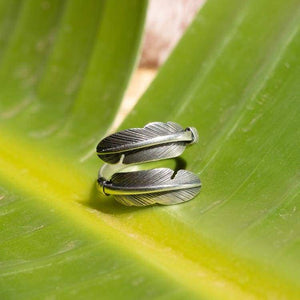 Zilveren Veren Ring