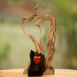 Houten Standbeeld - Liefdevolle Huis Decoratie!