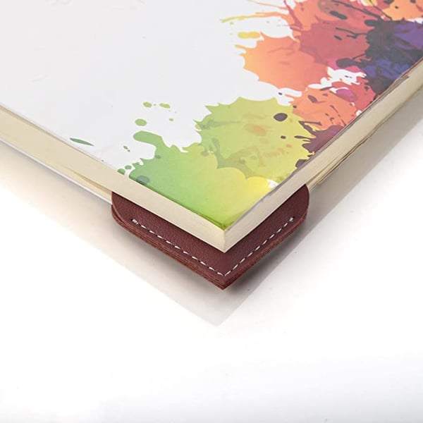 Handgemaakt Lederen Hartjes Boekenleggers (2 Stuks)