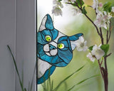 Schattige Doorzichtige Glas in Lood Look Raamsticker