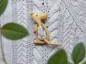 Handgemaakte Houten Broches