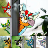 Schattige Doorzichtige Glas in Lood Look Raamsticker