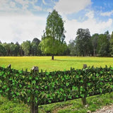 Verstelbaar Tuinscherm van Wilgenhout met Super Realistische Kunstbladeren