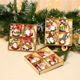 Mini Houten Kerst Kaboutertjes Decoratie Set (12 Stuks!)