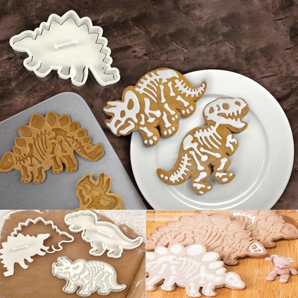 3D dino koekjes knutsel kit (3 stuks)