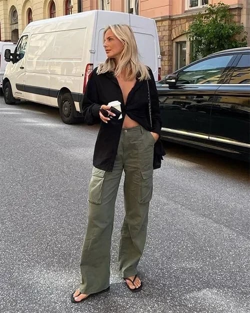 Verstelbare Straight Fit Cargo Broek