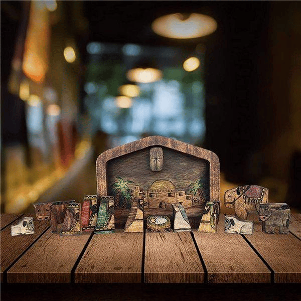 Houten Kerststal Puzzel