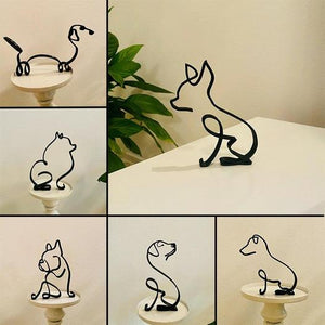 Minimalistische Honden Beeldjes