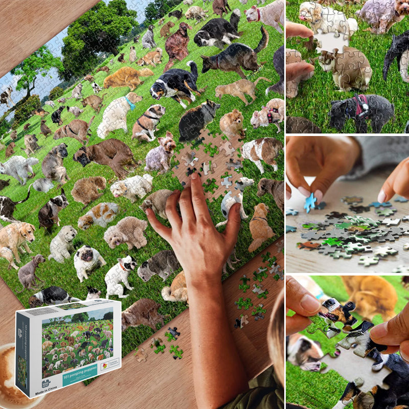 Hilarische Poepende Honden Puzzel (1000 Stukjes)