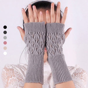 Gebreide Vingerloze Handschoenen