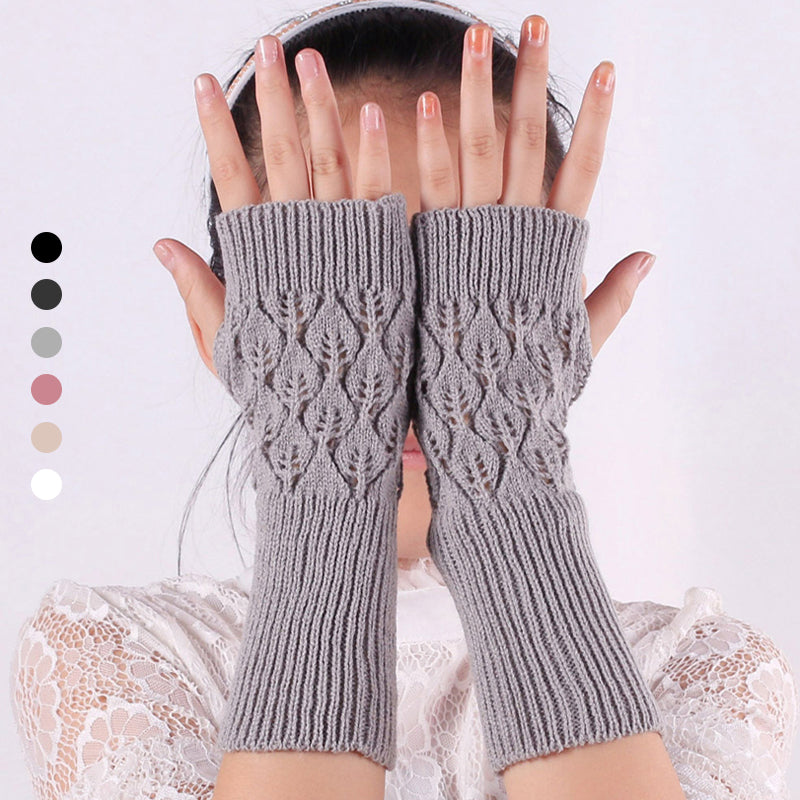 Gebreide Vingerloze Handschoenen