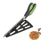 Multifunctionele pizza schaar met schep