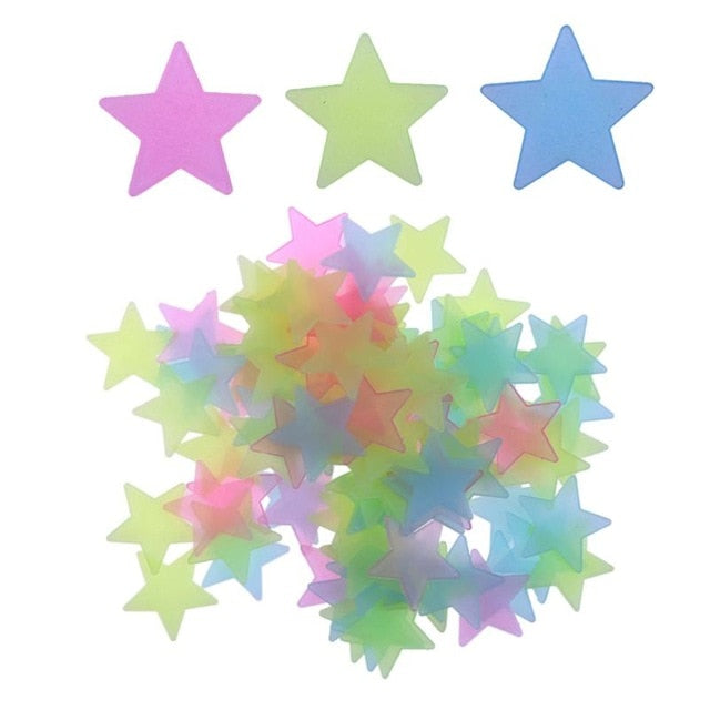 Glow in de dark sterren 100 stuks