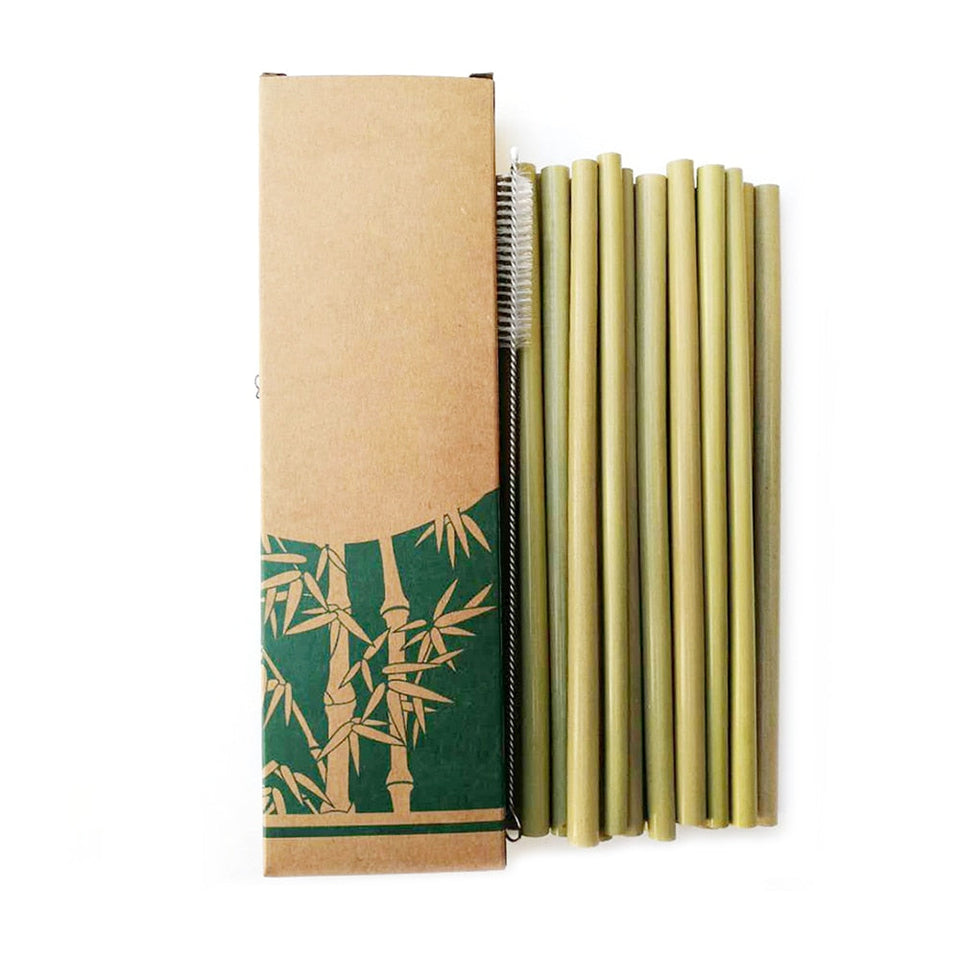 Handmade Bamboo rietjes (10 stuks)
