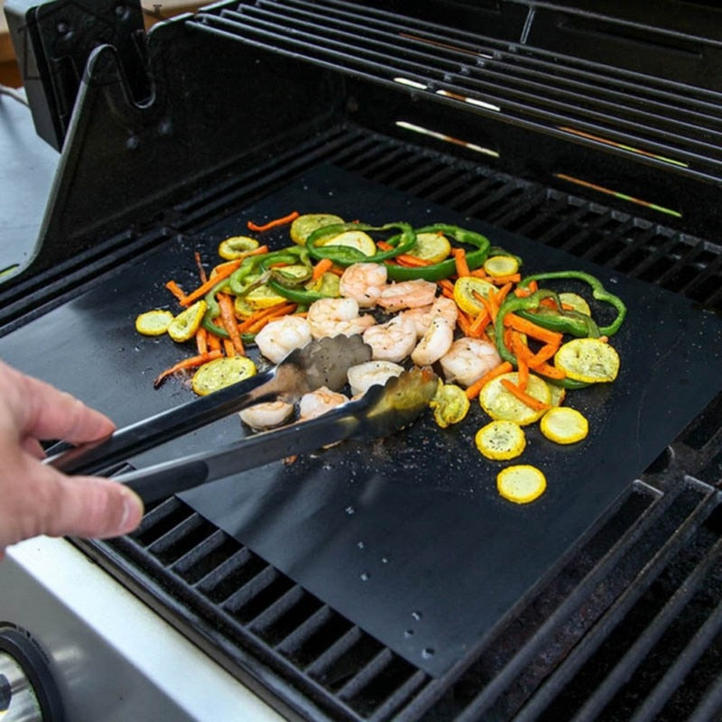 Barbecue Anti-aanbak Mat 'Grillmaatje' (2-delige set)